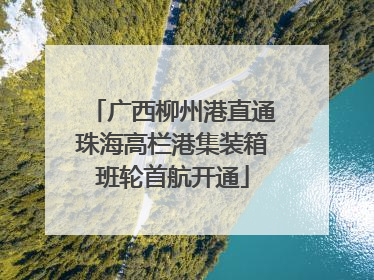 广西柳州港直通珠海高栏港集装箱班轮首航开通