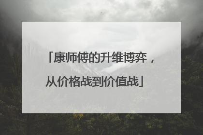 康师傅的升维博弈，从价格战到价值战