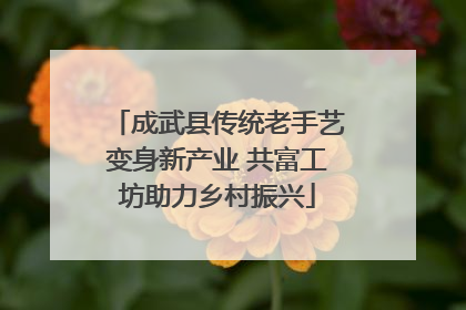成武县传统老手艺变身新产业 共富工坊助力乡村振兴