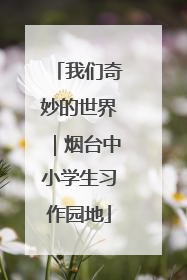 我们奇妙的世界｜烟台中小学生习作园地