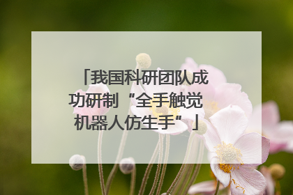 我国科研团队成功研制“全手触觉机器人仿生手”