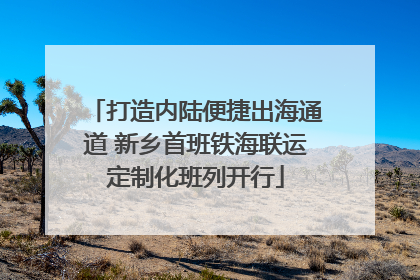 打造内陆便捷出海通道 新乡首班铁海联运定制化班列开行