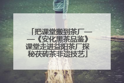 把课堂搬到茶厂——《安化黑茶品鉴》课堂走进益阳茶厂探秘茯砖茶非遗技艺