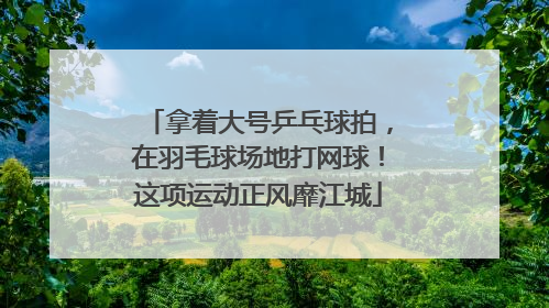 拿着大号乒乓球拍，在羽毛球场地打网球！这项运动正风靡江城