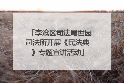 李沧区司法局世园司法所开展《民法典》专题宣讲活动