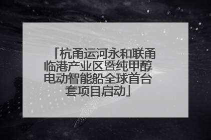 杭甬运河永和联甬临港产业区暨纯甲醇电动智能船全球首台套项目启动