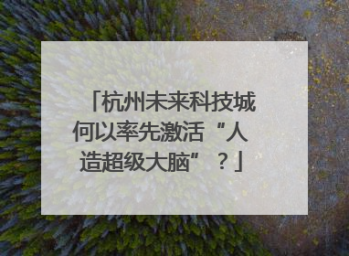杭州未来科技城何以率先激活“人造超级大脑”？