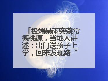 极端暴雨突袭常德桃源，当地人讲述：出门送孩子上学，回来发现路“不见”了