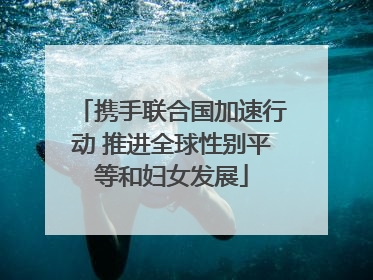 携手联合国加速行动 推进全球性别平等和妇女发展