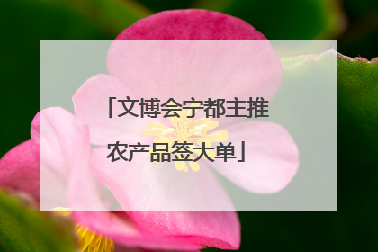 文博会宁都主推农产品签大单