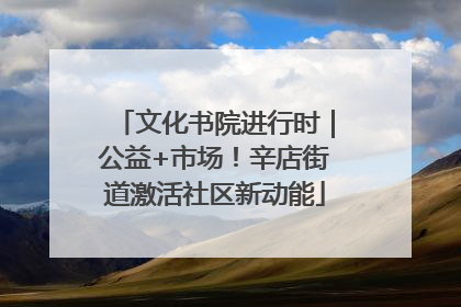 文化书院进行时｜公益+市场！辛店街道激活社区新动能