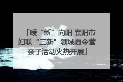 暖“新”向阳 襄阳市妇联“三新”领域夏令营亲子活动火热开展