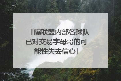 曝联盟内部各球队已对交易字母哥的可能性失去信心
