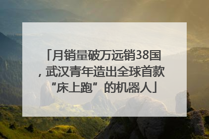 月销量破万远销38国，武汉青年造出全球首款“床上跑”的机器人
