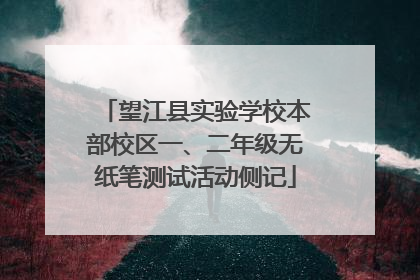 望江县实验学校本部校区一、二年级无纸笔测试活动侧记