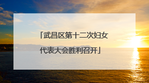 武昌区第十二次妇女代表大会胜利召开