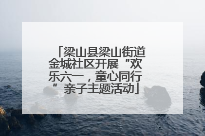 梁山县梁山街道金城社区开展“欢乐六一，童心同行”亲子主题活动