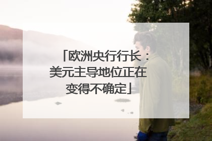 欧洲央行行长：美元主导地位正在变得不确定