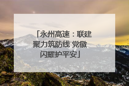 永州高速：联建聚力筑防线 党徽闪耀护平安