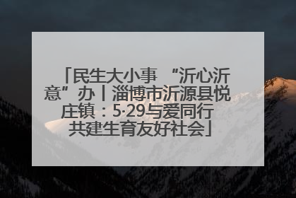 民生大小事 “沂心沂意”办丨淄博市沂源县悦庄镇：5·29与爱同行 共建生育友好社会