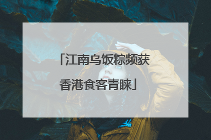 江南乌饭粽频获香港食客青睐
