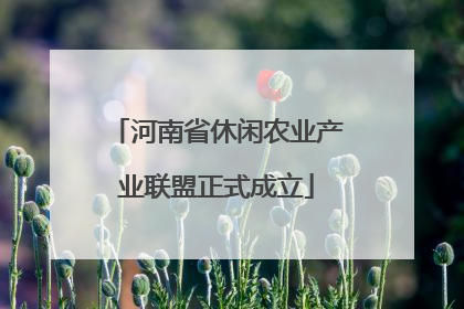 河南省休闲农业产业联盟正式成立