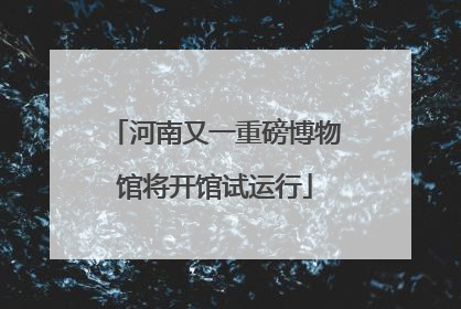 河南又一重磅博物馆将开馆试运行