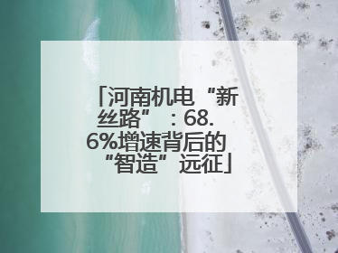河南机电“新丝路”：68.6%增速背后的“智造”远征