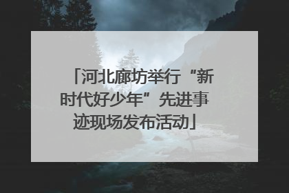 河北廊坊举行“新时代好少年”先进事迹现场发布活动