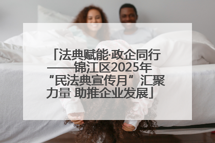 法典赋能·政企同行——锦江区2025年“民法典宣传月”汇聚力量 助推企业发展