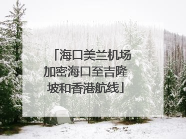 海口美兰机场加密海口至吉隆坡和香港航线