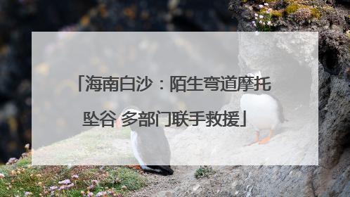 海南白沙：陌生弯道摩托坠谷 多部门联手救援