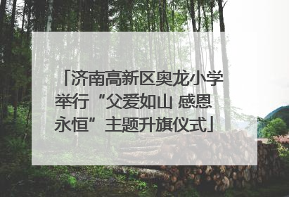 济南高新区奥龙小学举行“父爱如山 感恩永恒”主题升旗仪式