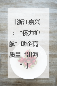 浙江嘉兴：“侨力护航”助企高质量“出海”