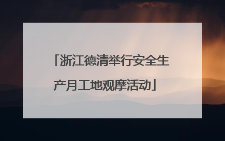 浙江德清举行安全生产月工地观摩活动