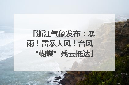 浙江气象发布：暴雨！雷暴大风！台风“蝴蝶”残云抵达