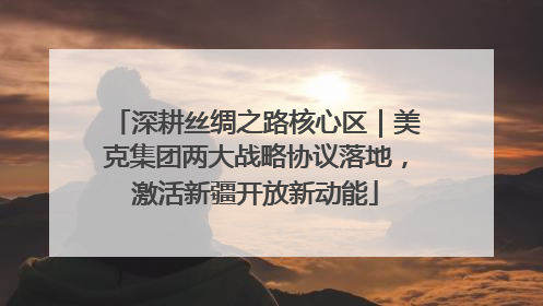 深耕丝绸之路核心区｜美克集团两大战略协议落地，激活新疆开放新动能