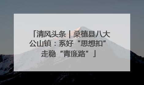 清风头条｜桑植县八大公山镇：系好“思想扣” 走稳“青廉路”
