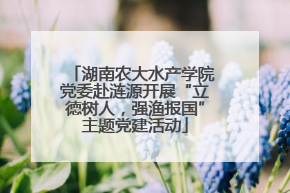 湖南农大水产学院党委赴涟源开展“立德树人，强渔报国”主题党建活动