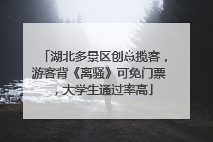 湖北多景区创意揽客，游客背《离骚》可免门票，大学生通过率高