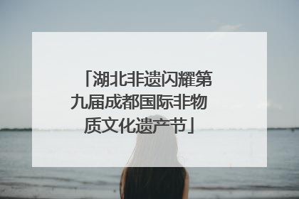 湖北非遗闪耀第九届成都国际非物质文化遗产节