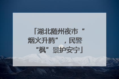 湖北随州夜市“烟火升腾”，民警“枫”景护安宁