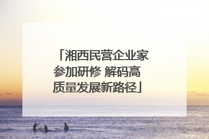 湘西民营企业家参加研修 解码高质量发展新路径
