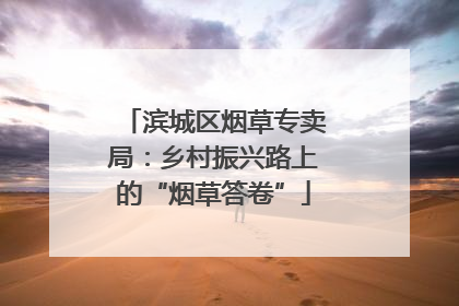 滨城区烟草专卖局：乡村振兴路上的“烟草答卷”