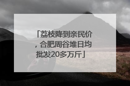 荔枝降到亲民价，合肥周谷堆日均批发20多万斤
