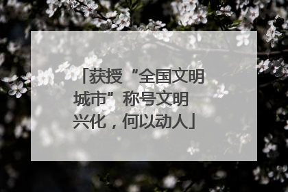 获授“全国文明城市”称号文明 兴化，何以动人