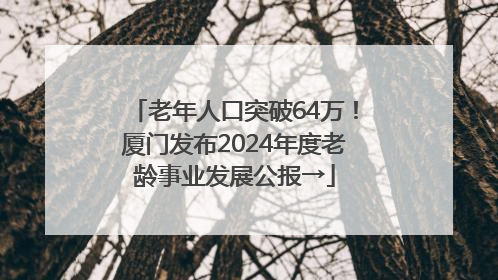 老年人口突破64万！厦门发布2024年度老龄事业发展公报→