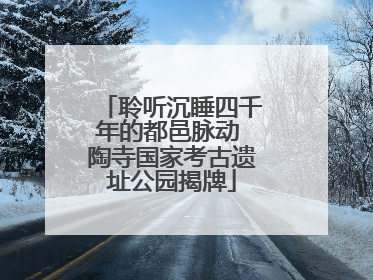 聆听沉睡四千年的都邑脉动 陶寺国家考古遗址公园揭牌