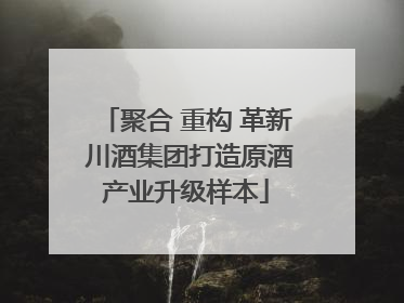 聚合 重构 革新 川酒集团打造原酒产业升级样本