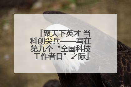 聚天下英才 当科创尖兵——写在第九个“全国科技工作者日”之际
